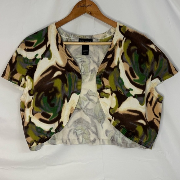 Lane Bryant Multi-Colored Floral Print Shrug Cardigan Sweater in Size 22/24W - Picture 1 of 9